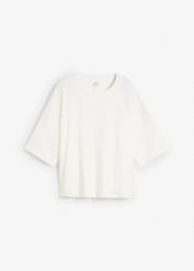 T-shirt z czystej bawełny organicznej. Czerwone bluzki damskie bonprix, bez wzorów, z bawełny, bez kołnierzyka, bez ramiączek. Za 79.99 zł.