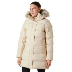 Kurtka puchowa damska Blossom Puffy Parka. Brązowe kurtki damskie Helly Hansen, na jesień, l, bez wzorów, z materiału, z kapturem. Za 1,253.75 zł.