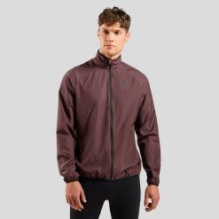 Kurtka męska do biegania Odlo Jacket ESSENTIAL LIGHT. Brązowe kurtki męskie Odlo, l, bez wzorów, z materiału, z kapturem. Za 339.99 zł.