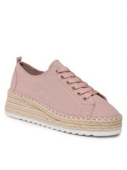 Jenny Fairy Espadryle WS190704-01 Różowy. Czerwone espadryle damskie Jenny Fairy, bez wzorów, z materiału, bez obcasa, bez zapięcia. Za 119.99 zł.