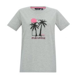 T-shirt Damski Palma Filandra VX Paradise. Szare t-shirty damskie Regatta, bez wzorów, casualowe, bez kołnierzyka. Za 67.99 zł.