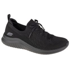 Buty do chodzenia damskie, Skechers Ultra Flex 2.0 Flash Illusion. Czarne obuwie sportowe damskie Skechers, bez wzorów, trekkingowe. Za 189.99 zł.