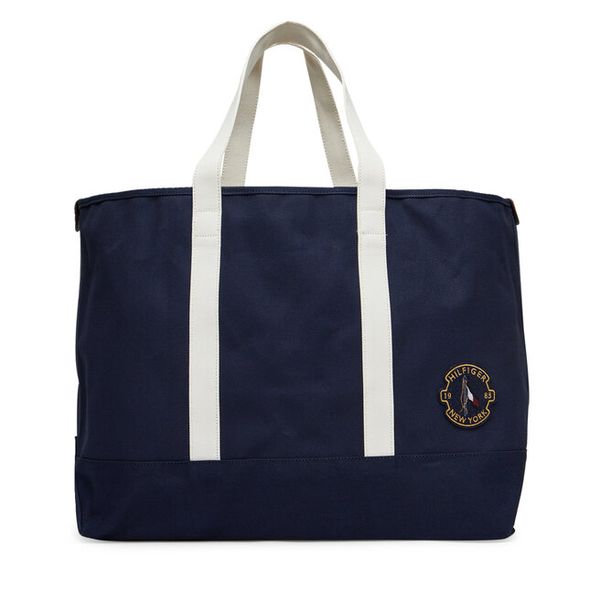 Torebka Tommy Hilfiger. Niebieskie torebki do ręki damskie Tommy Hilfiger, bez wzorów, klasyczne, bez dodatków. Za 529.99 zł.