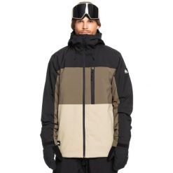 Kurtka do sportów zimowych dla Mężczyzn SYCAMORE. Brązowe kurtki snowboardowe męskie Quiksilver, m, bez wzorów, z materiału, bez kaptura, narciarskie. Za 1,149.00 zł.