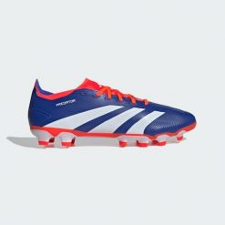 Buty Predator League MG. Białe obuwie sportowe damskie Adidas, bez wzorów, z materiału, do piłki nożnej. W wyprzedaży za 297.50 zł.