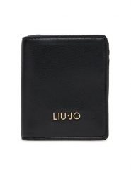 Liu Jo Portfel Ecs Xs Bifold AA5216 E0015 Czarny. Czarne portfele damskie Liu Jo, bez wzorów, ze skóry. Za 189.99 zł.