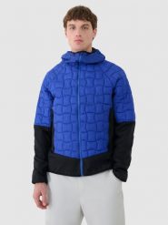 4F Kurtka puchowa trekkingowa z wypełnieniem Primaloft Black Insulation męska - niebieska XXL. Niebieskie kurtki męskie 4f, l, bez wzorów, z dzianiny, klasyczne, bez kaptura. W wyprzedaży za 249.99 zł.