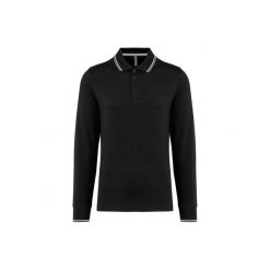 Koszulka polo pique z długim rękawem Kariban. Czarne bluzki z długim rękawem męskie KARIBAN, xl, bez wzorów, z bawełny, eleganckie, bez kołnierzyka. Za 152.00 zł.