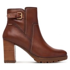 Botki Pikolinos. Brązowe botki damskie Pikolinos, bez obcasa, na słupku, bez zapięcia. Za 799.99 zł.