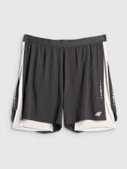 4F Spodenki do biegania szybkoschnące męskie - czarne XL. Czarne krótkie spodenki sportowe męskie 4f, m, bez wzorów, z materiału, do biegania. Za 199.99 zł.