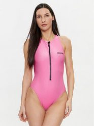 Calvin Klein Swimwear Strój kąpielowy KW0KW02407 Różowy. Czerwone kostiumy jednoczęściowe damskie Calvin Klein Swimwear, s, bez wzorów, z syntetyku. Za 329.99 zł.