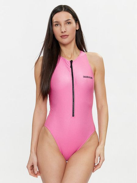 Calvin Klein Swimwear Strój kąpielowy KW0KW02407 Różowy. Czerwone kostiumy jednoczęściowe damskie Calvin Klein Swimwear, s, bez wzorów, z syntetyku. Za 329.99 zł.