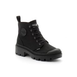 Buty do chodzenia unisex Palladium Pallabase Twill. Czarne obuwie sportowe damskie Palladium, bez wzorów, z gumy, trekkingowe. Za 581.00 zł.