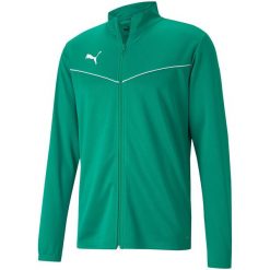 Bluza męska Puma teamRISE Training Poly Jacket zielona. Zielone bluzy męskie Puma, m, bez wzorów, bez kaptura, do piłki nożnej. Za 149.00 zł.