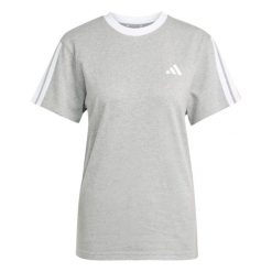 Koszulka damska adidas Essentials. Szare koszulki sportowe damskie Adidas, m, bez wzorów, z bawełny, bez kołnierzyka, bez ramiączek. Za 182.00 zł.