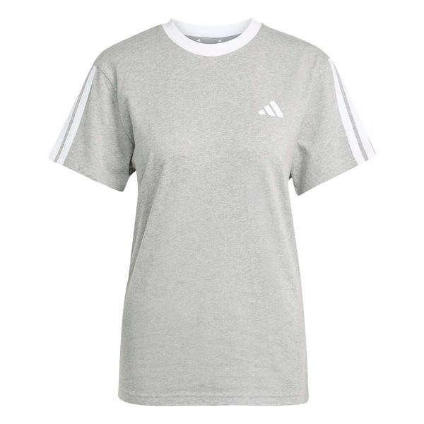Koszulka damska adidas Essentials. Szare koszulki sportowe damskie Adidas, m, bez wzorów, z bawełny, bez kołnierzyka, bez ramiączek. Za 119.00 zł.
