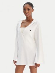 Polo Ralph Lauren Sukienka plażowa 21656576 Biały Relaxed Fit. Białe sukienki damskie Polo Ralph Lauren, na plażę, xl, bez wzorów, z bawełny, bez kołnierzyka, bez ramiączek. Za 999.99 zł.