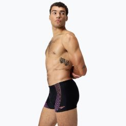 Kąpielówki męskie Speedo Duo Logo Print Aquashort. Czarne kąpielówki męskie Speedo, m, bez wzorów, do pływania. Za 89.99 zł.