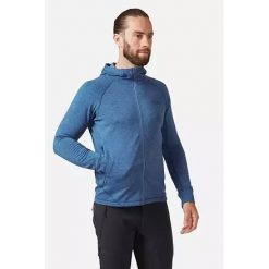 Bluza z kapturem męska Rab Nexus Hoody. Niebieskie bluzy męskie RAB, m, bez wzorów, z kapturem, trekkingowe. Za 325.99 zł.