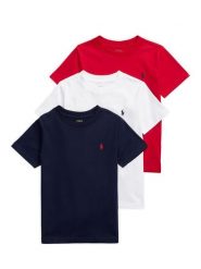 Polo Ralph Lauren Komplet 3 t-shirtów 322884456001 Kolorowy Regular Fit. T-shirty dla chłopców Polo Ralph Lauren, bez wzorów, z bawełny, bez ramiączek. Za 439.99 zł.