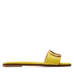 Klapki TWINSET. Czarne klapki damskie Twinset, bez wzorów, bez obcasa. Za 569.99 zł.