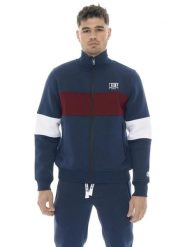 Bluza męska Leone 1947 Apparel Soft Basic ze stójką i zamkiem na zimę. Niebieskie bluzy męskie LEONE 1947 APPAREL, na zimę, m, bez wzorów, z bawełny, bez kaptura. Za 126.26 zł.