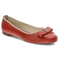 Pomarańczowe Baleriny Baldaccini Modne Damskie Buty. Brązowe baleriny damskie Baldaccini, na wiosnę, z aplikacjami, ze skóry, bez obcasa, na obcasie. Za 189.00 zł.
