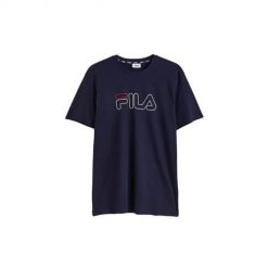 Koszulka sportowa męska Fila Sofades Logo Tee. Niebieskie koszulki sportowe męskie Fila, m, bez wzorów, bez kołnierzyka, bez ramiączek. Za 165.00 zł.