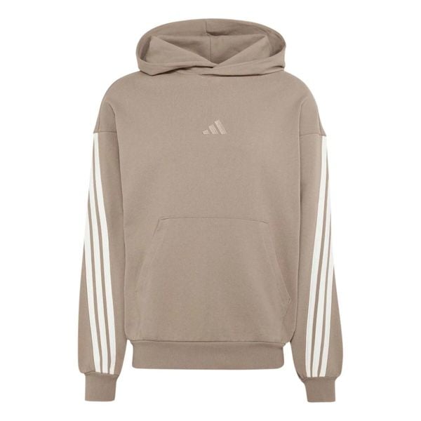Bluza z kapturem adidas 3-Stripes. Brązowe bluzy męskie Adidas, l, bez wzorów, z bawełny, z kapturem, na fitness i siłownię. Za 381.99 zł.