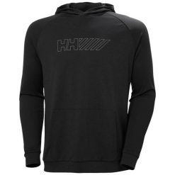 Sweter z kapturem Helly Hansen Lifa Tech Lite. Czarne swetry przez głowę męskie Helly Hansen, s, bez wzorów, ze skóry, bez kołnierzyka. Za 234.99 zł.