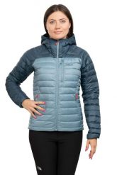 Kurtka trekkingowa puchowa damska Microlight Alpine Women. Niebieskie kurtki damskie RAB, l, bez wzorów, z materiału, z kapturem. Za 1,079.99 zł.