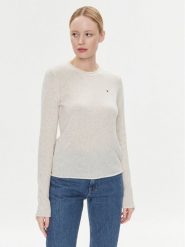 Tommy Hilfiger Sweter WW0WW40264 Écru Regular Fit. Swetry damskie Tommy Hilfiger, l, bez wzorów, z wełny, bez kołnierzyka, bez ramiączek, bez kaptura. Za 519.99 zł.