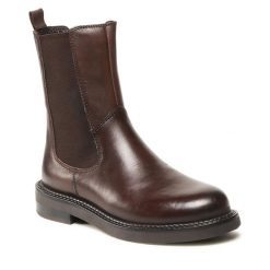 Sztyblety Lasocki. Brązowe botki damskie Lasocki, bez obcasa, na płaskiej podeszwie, bez zapięcia. Za 249.99 zł.