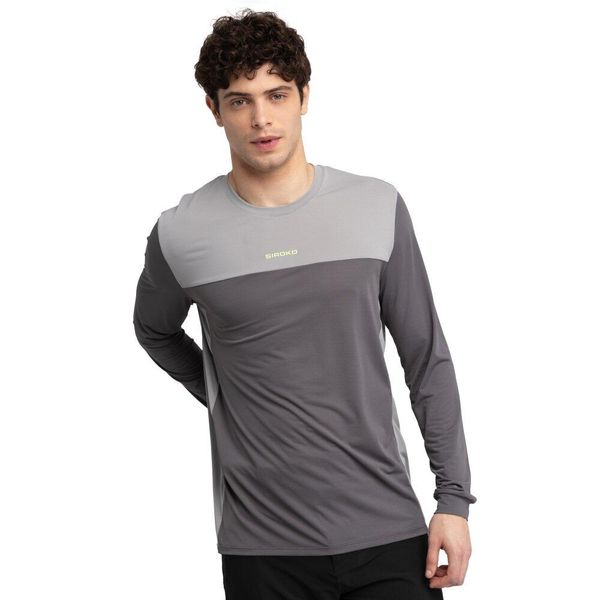 Męska koszulka rowerowa MTB z długim rękawem Kolarstwo Siroko MTB Endo Gray. Szare bluzy męskie SIROKO, z materiału, bez zapięcia, rowerowe. Za 148.00 zł.