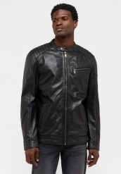MUSTANG BIKER JACKET MĘSKA KURTKA SKÓRZANA SKÓRA ELEGANCKA NA ZAMEK MU-M242-157. Kurtki męskie Mustang, l, bez wzorów, ze skóry, eleganckie, bez kaptura. Za 999.99 zł.