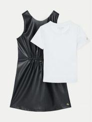 Guess Sukienka elegancka J5RK34 K8GF0 Czarny Regular Fit. Czarne sukienki dla dziewczynek Guess, z aplikacjami, z bawełny, eleganckie, bez ramiączek. Za 219.99 zł.