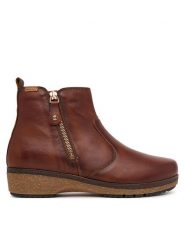 Pikolinos Botki Granada W0W-8988 Brązowy. Brązowe botki damskie Pikolinos, ze skóry, bez obcasa, na słupku, bez zapięcia. Za 759.99 zł.