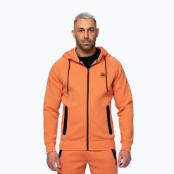 Bluza męska Pitbull Dogwood Hooded Zip Sweatshirt. Brązowe bluzy sportowe męskie PITBULL, l, bez wzorów, z bawełny, bez kaptura, na fitness i siłownię. Za 309.99 zł.