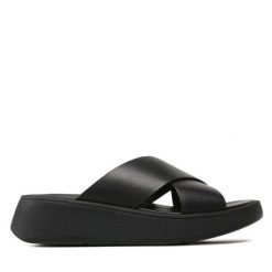 Klapki FitFlop. Czarne klapki damskie FitFlop, bez wzorów, bez obcasa. Za 239.99 zł.