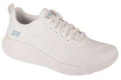Buty do chodzenia damskie Skechers 117209SAGE. Białe obuwie sportowe damskie Skechers, bez wzorów, z materiału, trekkingowe. Za 254.90 zł.