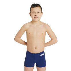 Arena Jongens Zwemboxer Team Solid Marine. Białe kąpielówki dla chłopców Arena, bez wzorów. Za 93.78 zł.