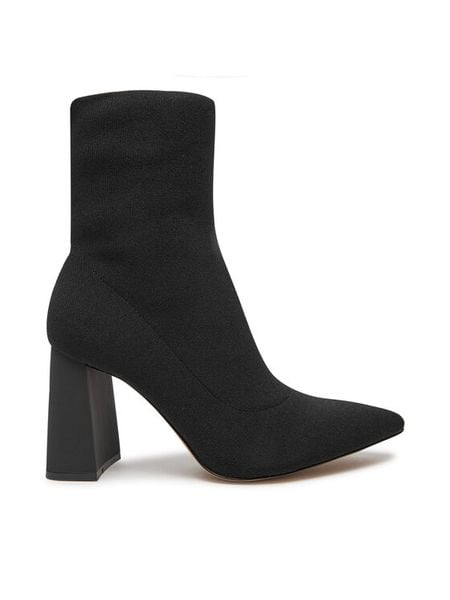 Aldo Botki Plumtree 13816591 Czarny. Czarne botki damskie Aldo, z materiału, bez obcasa, na słupku, bez zapięcia. Za 389.99 zł.