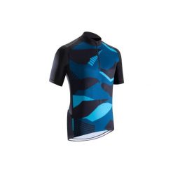 Koszulka na rower MTB ST 500 męska. Niebieskie koszulki sportowe męskie ROCKRIDER, z elastanu. Za 79.99 zł.