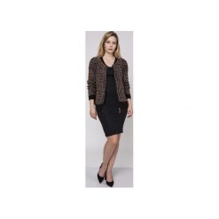 Rozpinany sweter, SWE151 czarny/mocca MKM. Kardigany damskie marki Mkm swetry. Za 148.00 zł.