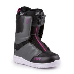 Buty snowboardowe damskie Northwave Helix Spin. Czarne obuwie sportowe damskie Northwave, bez wzorów, snowboardowy. Za 593.00 zł.