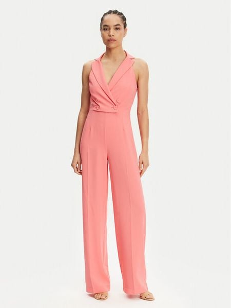 Patrizia Pepe Kombinezon 2T0077/A411-R854 Koralowy Regular Fit. Pomarańczowe sukienki damskie Patrizia Pepe, bez wzorów, z syntetyku, bez kołnierzyka, bez ramiączek. Za 1,359.00 zł.