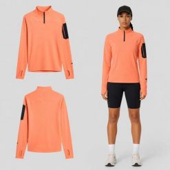 BLUZA TREKKINGOWA 4F SPORTOWA BEZ KAPTURA SZYBKOSCHNĄCA KOLOR POMARAŃCZOWY. Brązowe bluzy damskie 4f, l, bez wzorów, z materiału, bez kaptura, do biegania. Za 133.00 zł.
