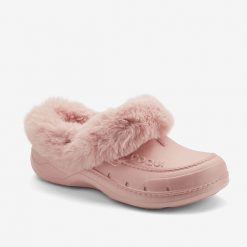 Damskie ocieplane sandały Coqui Husky z futerkiem boa. Czerwone sandały damskie Coqui, bez wzorów, z materiału, bez obcasa, bez zapięcia. Za 134.99 zł.