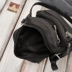 Paolo Peruzzi Saszetka męska na ramię skórzana mała czarna T-133-BL. Czarne saszetki męskie Paolo Peruzzi, małe. Za 144.19 zł.