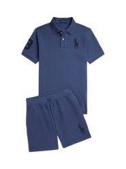 Polo Ralph Lauren Polo 323703635503 Granatowy Regular Fit. Niebieskie t-shirty dla chłopców Polo Ralph Lauren, bez wzorów, z bawełny, bez ramiączek. Za 429.99 zł.
